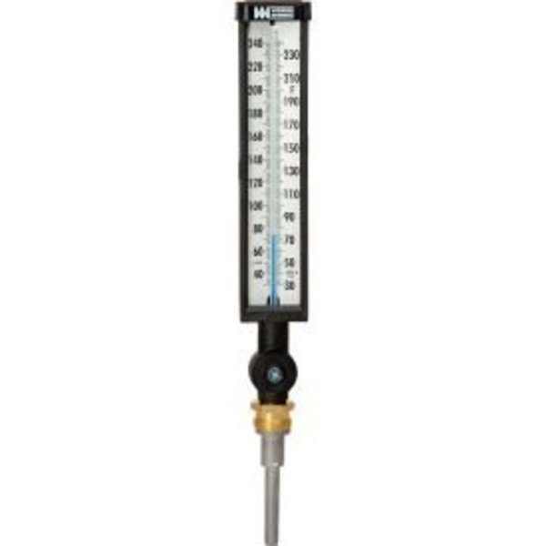 Weiss Instruments 9" Variangle Thermometer, 3 1/2" stem, 30-240F 9VU35-240